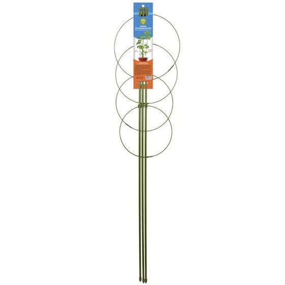 Опора для растений, 4 кольца, h = 120 см, d = 28-26-24-22 см, металл