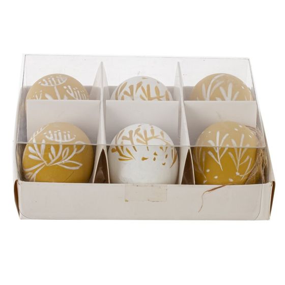 Набор из 6-ти изделий декоративных подвесных &quot;Яйцо&quot; (3,5*5,5), L15 W13 H5 см