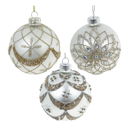 Набор из 12шт Украшение новогоднее &quot;Шар&quot;, D 8 см, L35 W25 H9 см