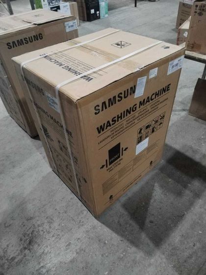 УЦЕНКА-Стиральная машина Samsung WW70AGAS22AELD белый, 7кг, 1200об/мин, с паром, инвертор-(скол пластика на панеле управления)