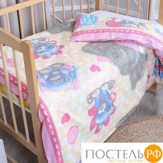 524030/2 Пододеяльник ясли Mona Liza Kids 110*145 &quot;Мишка Teddy на желтом&quot;