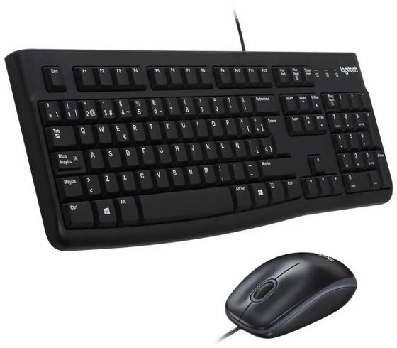 Клавиатура+мышь Logitech MK120 проводной черный (920-002562)