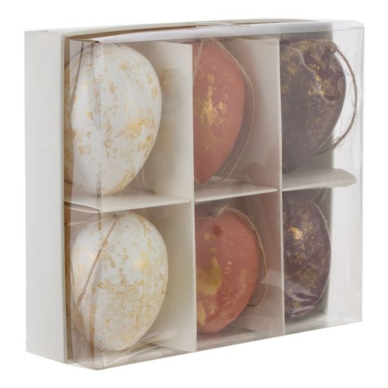 Набор из 6-ти изделий декоративных подвесных "Яйцо" (4*6,5), L14 W12,5 H4,5 см