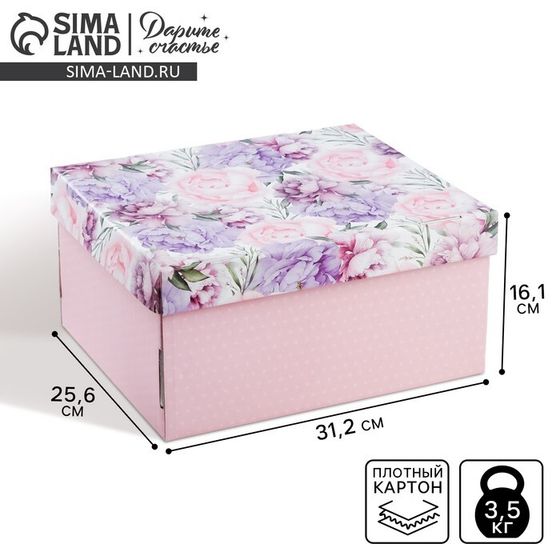 Коробка подарочная складная, упаковка, «Цветочная сказка», 31 х 25.5 х 16 см