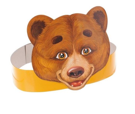 !09 Набор карнавальных масок 24 штуки дизайн микс: Маска PVC «Хрю» 12 штук + Бык рыжий с языком PVC 4 штуки + Маска на ободке «Медведь» 8 штук