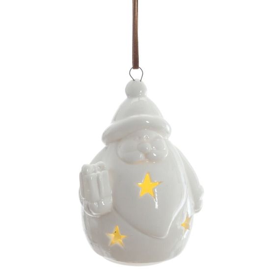 Фигурка декоративная подвесная "Снеговик/Санта" с подсветкой (2хLR44), L5 W5 H8 см, 2в.