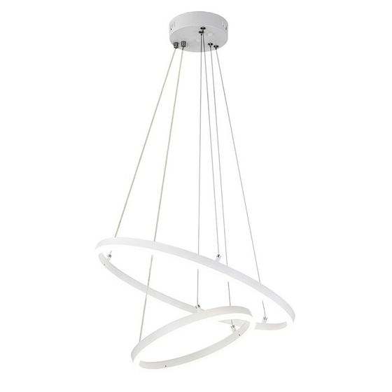 Светильник подвесной Escada, 10254/2LED White APP. 1х66Вт, LED, 4816Лм, 3000/4000/6500К, 500х500х360/1200 мм, цвет белый