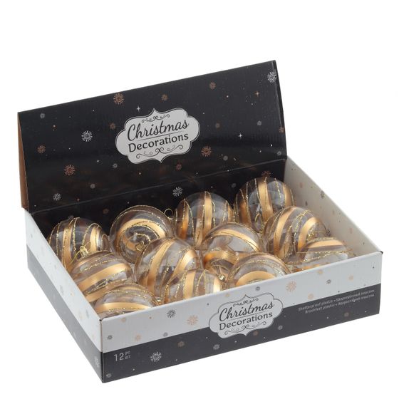 Набор из 12шт Украшение новогоднее &quot;Шар&quot;, D 8 см, L35 W27 H8,5 см