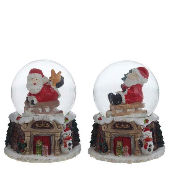 Фигурка декор в стекл шаре &quot;Дед Мороз&quot;, D 4.5 см, L5 W5 H6,5 см, 2в.