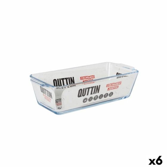 Форма для выпечки Quttin Cтекло Прямоугольный 825 ml 23,1 x 10 x 6,1 cm (6 штук)