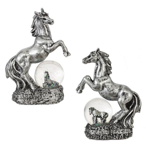 Фигурка декор в стекл шаре &quot;Лошадь&quot;, L10 W5 H14 см, 2в.