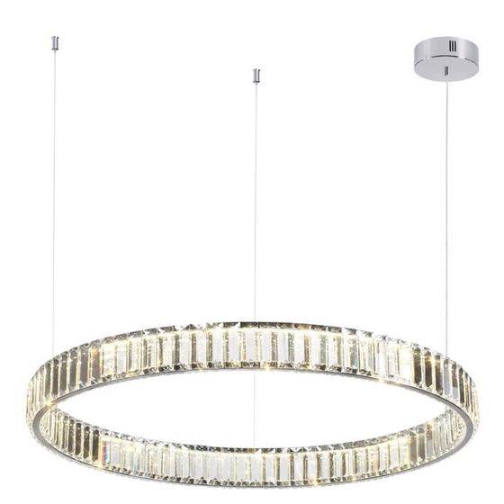 Люстра Odeon Light. Vekia, 45Вт, Led, 1200х700 мм, цвет хром, прозрачный