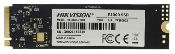 Накопитель SSD 512Gb Hikvision PCI-E 3.0 x4 M.2 2280 HS-SSD-E1000/512G