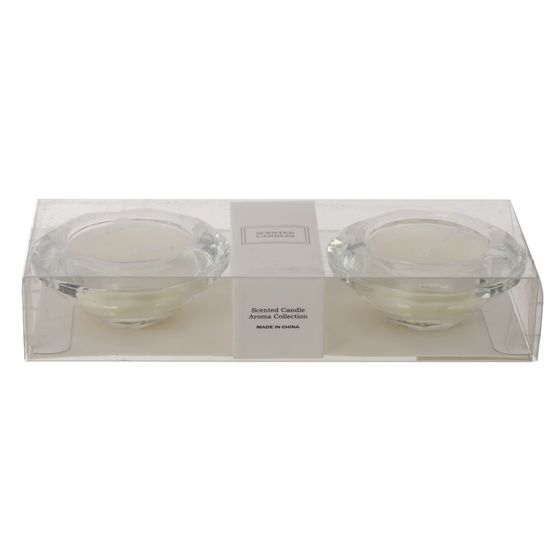 Набор из 2-х свечей в подсвечниках, D 4.5 см, L17,5 W7 H3 см