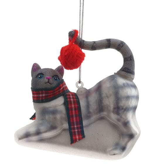 Украшение новогоднее &quot;Кошка&quot;, 2в., L9 W3,5 H9 см, 2в.