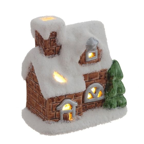 Фигурка декоративная &quot;Домик&quot; (подсветка, 2xLR44), L7,5 W4,5 H8 см, 2в.