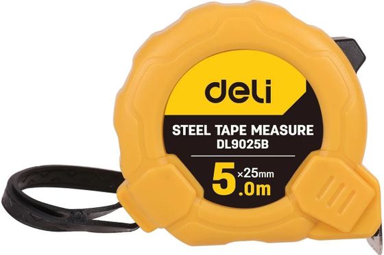 Рулетка Deli DL9025B 5м*25мм, метрическая, ударопрочный корпус