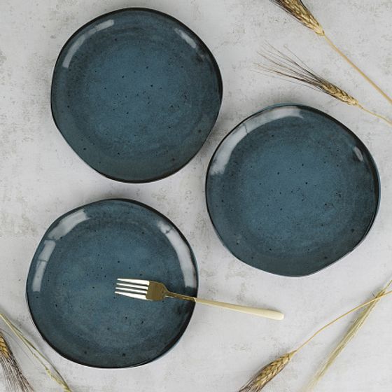 Тарелка десертная STONE синий 20см