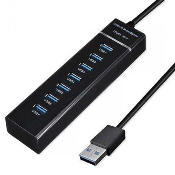 Разветвитель USB 3.0/USB 2.0 KS-is KS-568 7порт. черный