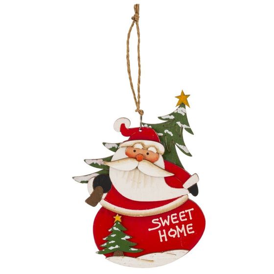 Изделие декоративное подвесное "Дед Мороз", L10 W0,5 H13 см, 4в.