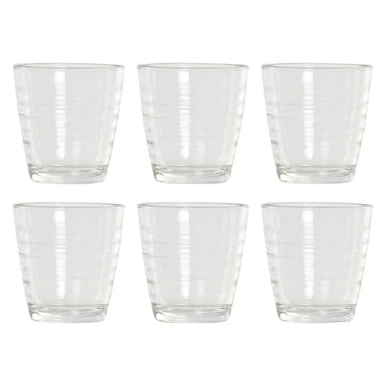 Набор стаканов DKD Home Decor Разноцветный Прозрачный Стеклянный Пластик 250 ml (6 pcs)