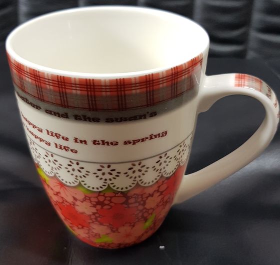 !09 НАБОР 2 ШТУКИ - Кружка "Кружева" 400 мл. дизайн микс