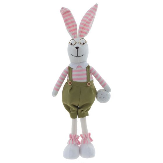 Игрушка набивная &quot;Заяц/Зайка&quot;, L12 W7,5 H42/33 см, 2в.