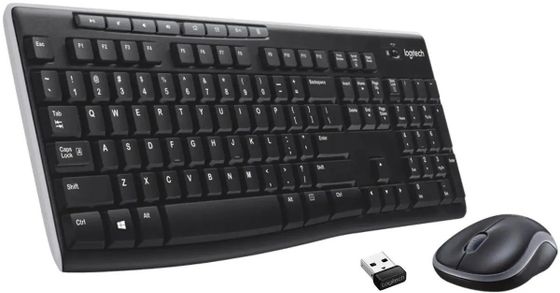 Клавиатура+мышь Logitech MK270 беспроводной черный (920-004518)