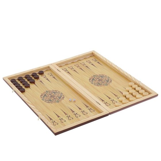 Игра настольная 2 в 1 ( шашки, нарды) "Огненная лошадь", L60 W30 H4 см