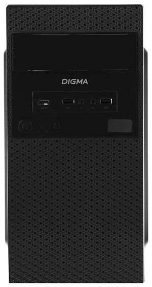 Корпус Digma DC-MATX103U2 черный без БП mATX 1x80mm 1x92mm 2x120mm 2xUSB2.0 audio