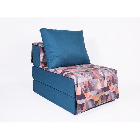 Кресло-кровать «Харви» с накидкой-матрасиком, размер 75×100 см, цвет морской, манговый
