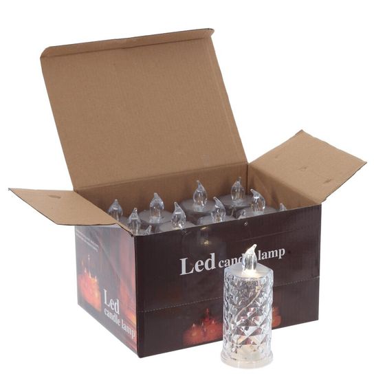 Изделие декоративное &quot;Свеча&quot; (подсветка, 3xLR54) (блок 12шт), L5 W5 H12,5 см