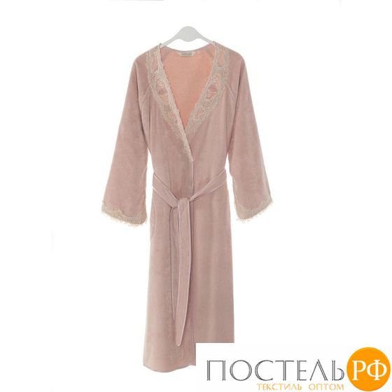 1013G10019117XL Халат женский Soft cotton DESTAN тёмно-розовый XL