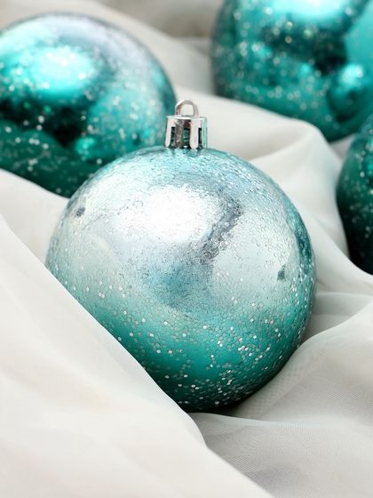 !09 Набор шаров 4 штуки пластик d-8 см. &quot;Джейн космос&quot; цвет изумруд