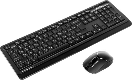 Клавиатура+мышь A4Tech Fstyler FG1012 беспроводной черный/серый