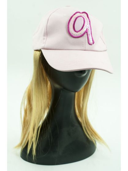 !09 Кепка карнавальная (набор 2 штуки) с париком/Бейсболка . Девятка Цвет розовый