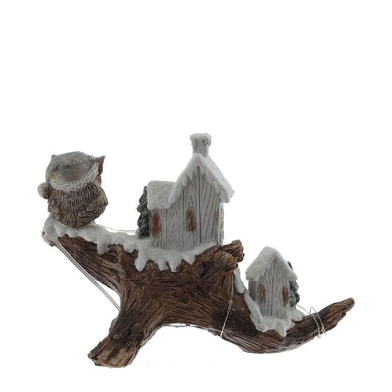 Фигурка декоративная &quot;Зимняя композиция&quot; с подсветкой  (LR44x2,прилаг), L2, L20,5 W9 H14 см, 2в.