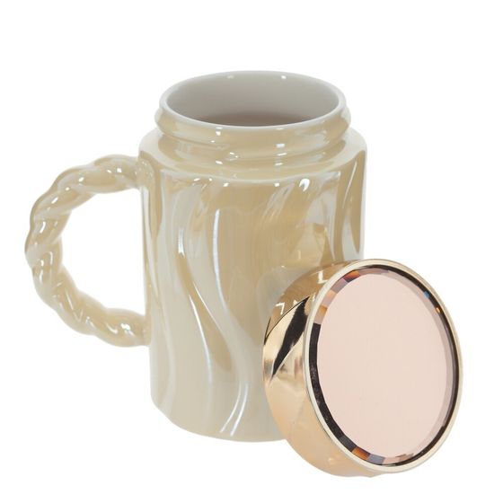 Кружка с крышкой, 490 мл, L13 W8 H13 см, цвет микс