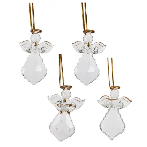 Набор из 12шт Украшение новогоднее "Ангел", L3 W3 H5 см