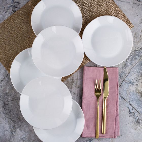 Тарелка десертная ЛИЛИ БЕЛЫЙ 18см