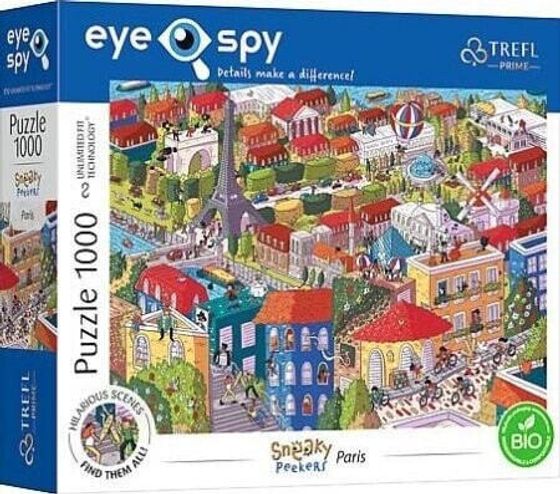 Trefl Puzzle 1000 element?w UFT Eye-Spy Sneaky Peekers Pary? Francja