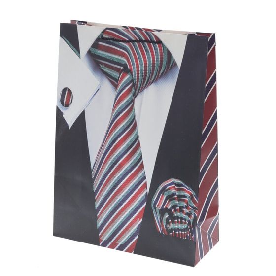 Пакет подарочный (бумага 210г/м2, блок микс 12шт), L30 W12 H41,5 см, 4в.