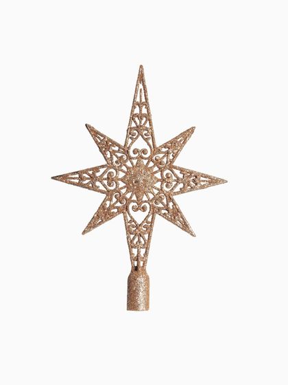 !09 Набор украшений пластик с верхушкой 43 шт &quot;Глория 1&quot; (32 шара, 4 сосульки, 6 звёзд)