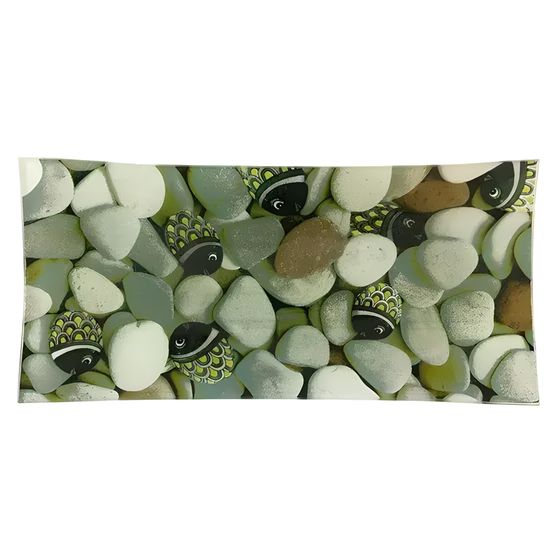 !09 Тарелка декоративная сервировочная "Камни" 28x12 см.