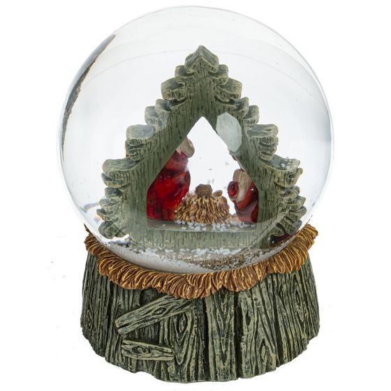 Фигурка декор в стекл шаре &quot;Рождество&quot;, D 10 см, L10 W10 H12,5 см, 2в.(цена за один вид)