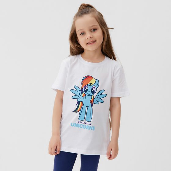 Футболка детская &quot;Rainbow Dash&quot;, Мой маленький пони, рост 98-104, белый