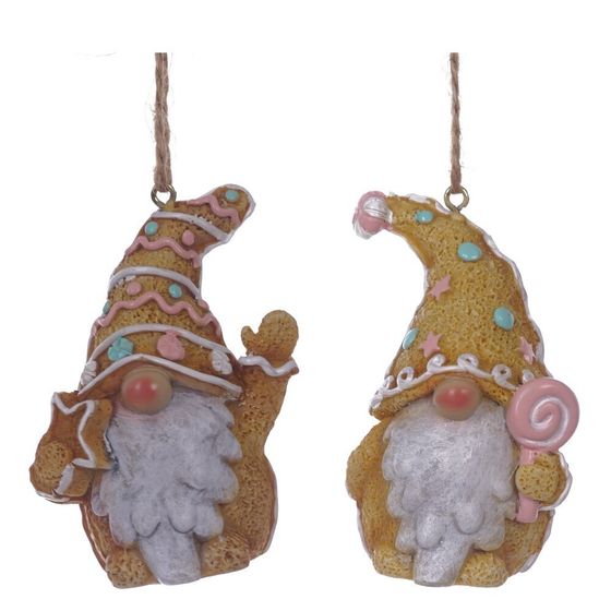 Фигурка декоративная подвесная &quot;Гном&quot;,  L5 W4 H7 см, 2в.