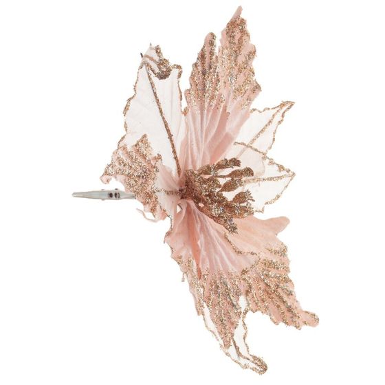 Цветок искусственный &quot;Пуансеттия&quot; (на клипсе), L24 W24 H13 см, 2в.