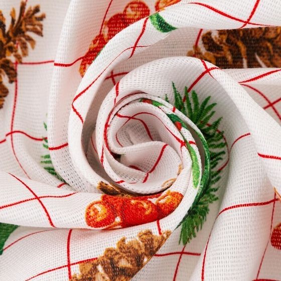 !Скатерть New Year 146х220см, 100%хл, рогожка 164 г/м2