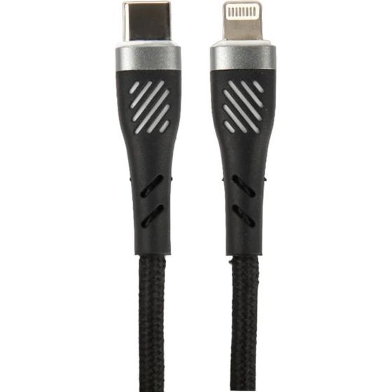 Кабель Perfeo USB Type-C(m) - Lightning(m) POWER 1м черный (C1005)
